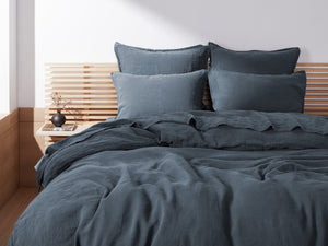 Allure Müslin Pamuk Çift Kişilik Nevresim Takımı 200x220 cm Gece Mavisi
