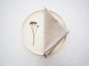 Vintage Naturel Ham Keten Peçete (2'li Paket)