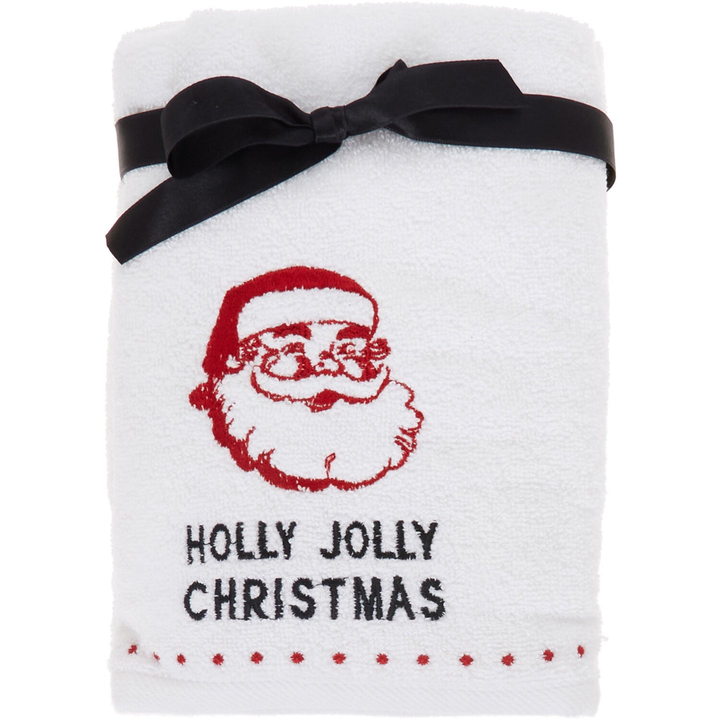 Santa Nakışlı El Havlusu Beyaz 30x50 cm