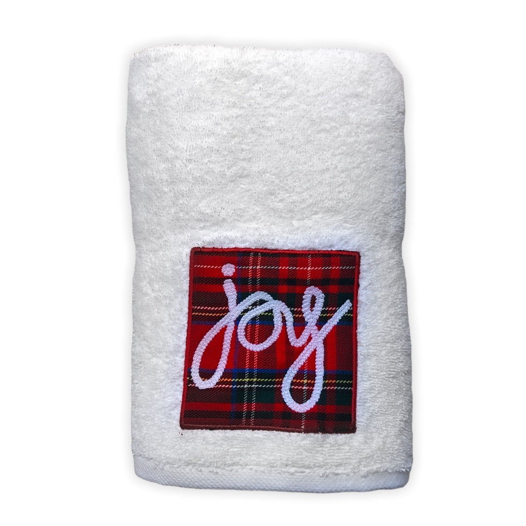 Tartan Joy Yüz Havlusu Beyaz