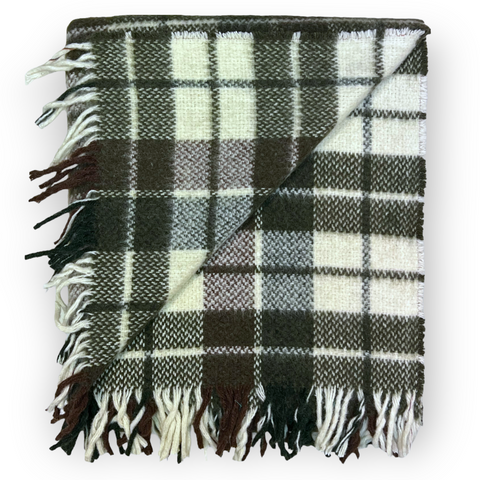 Woolmark Çift Kişilik Saf Yün Battaniye Yeşil