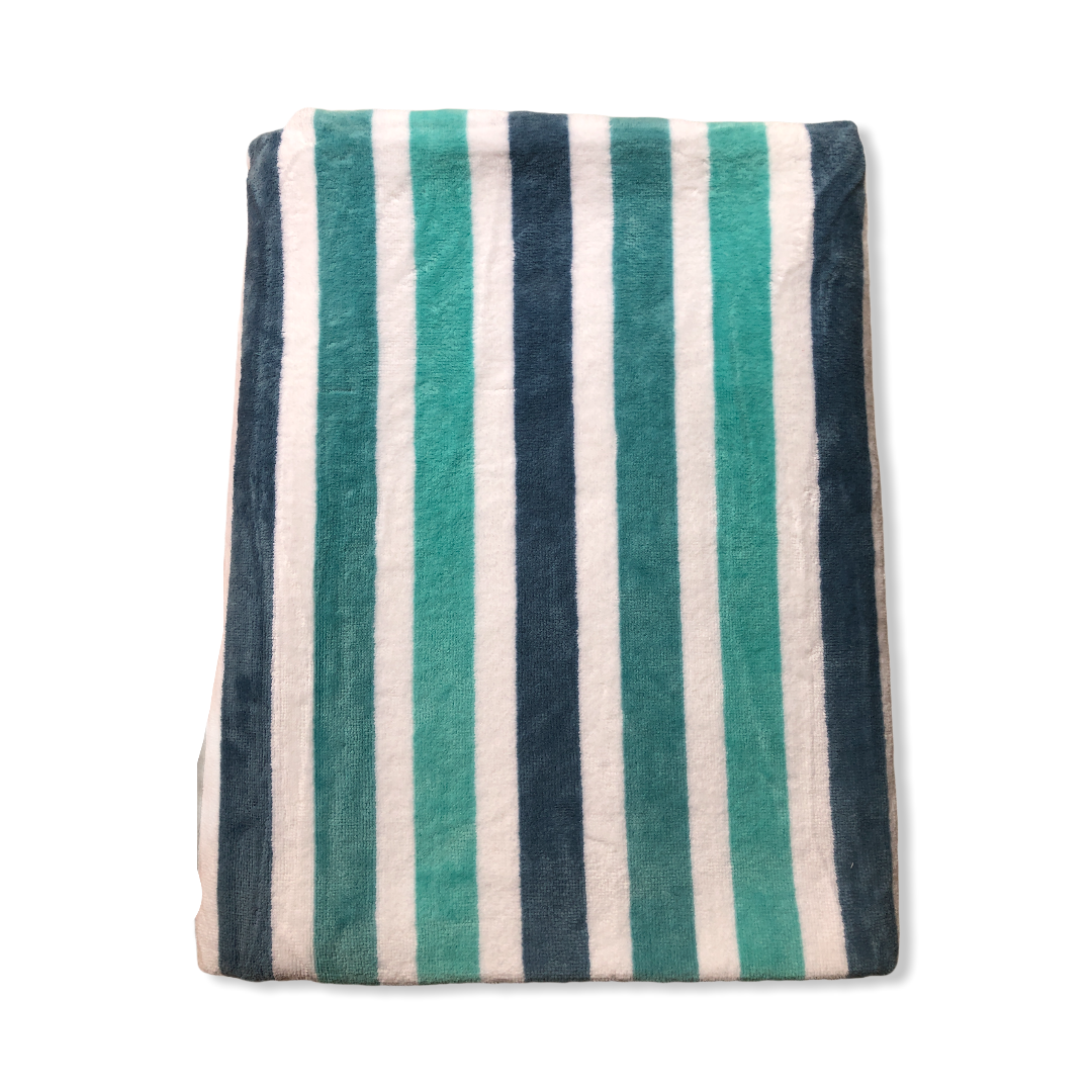 Stripe Premium Pamuk Banyo Havlusu Turkuaz