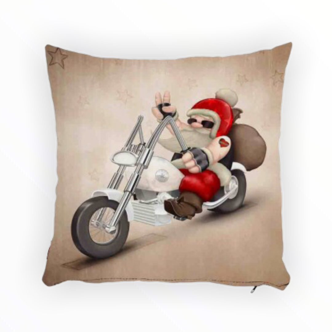 Cindy Yılbaşı Kırlent Kılıfı Santa Ride