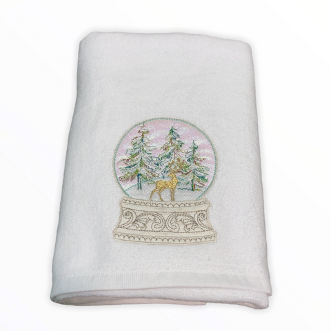 Carla Nakışlı %100 Pamuk Yüz Havlusu 50x80 cm Beyaz