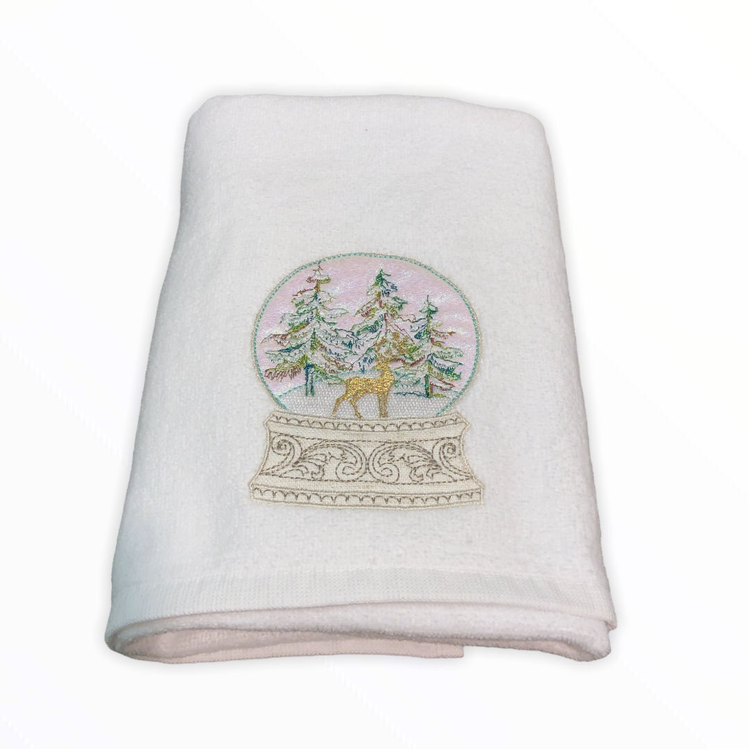 Carla Nakışlı %100 Pamuk Yüz Havlusu 50x80 cm Beyaz