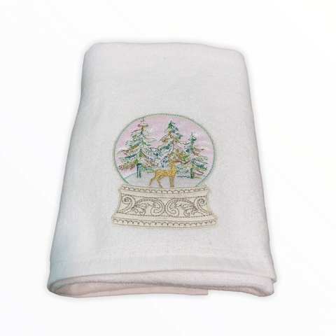 Carla Nakışlı %100 Pamuk Yüz Havlusu 50x80 cm Beyaz