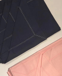 Piko Kenar Detaylı Leke Tutmaz Keten Masa Örtüsü Pembe