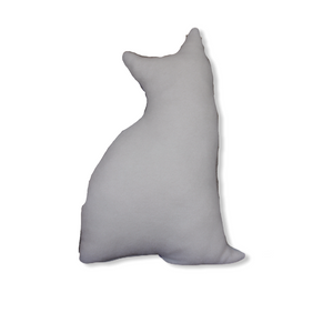 Ela 3D Kedi Yastık Gri